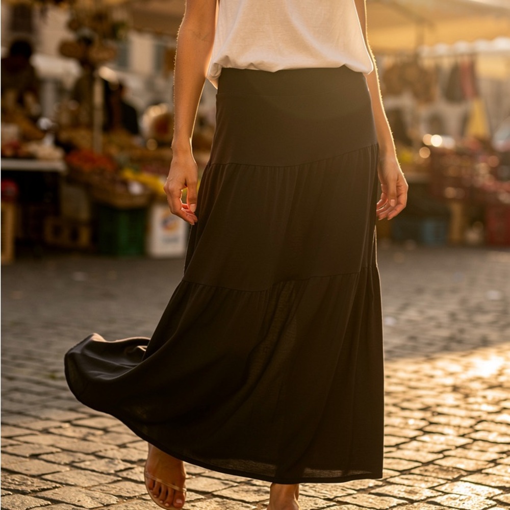 Simply Vera Vera Wang Black Maxi Skirt